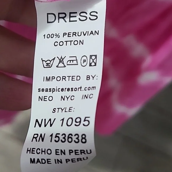 Peruvian sundress pink New Never Worn - Picture 7 of 12